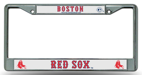 Boston Red Sox License Plate Frame Chrome