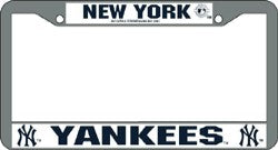 New York Yankees License Plate Frame Chrome