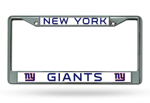 New York Giants License Plate Frame Chrome