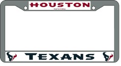 Houston Texans License Plate Frame Chrome