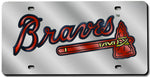 Atlanta Braves License Plate Laser Cut Silver