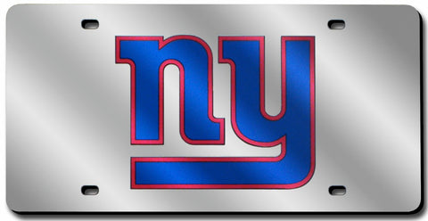 New York Giants License Plate Laser Cut Silver