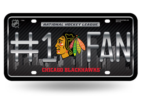 Chicago Blackhawks License Plate #1 Fan