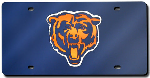 Chicago Bears License Plate Laser Cut Navy