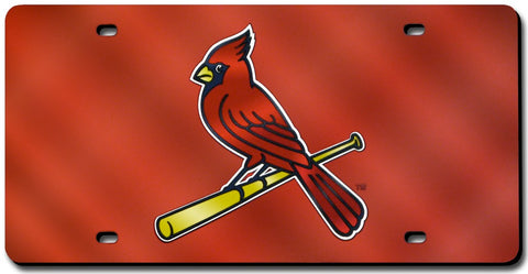 St. Louis Cardinals License Plate Laser Cut Red