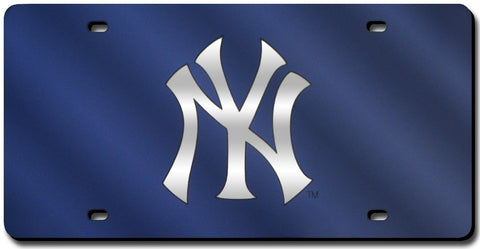 New York Yankees License Plate Laser Cut Blue
