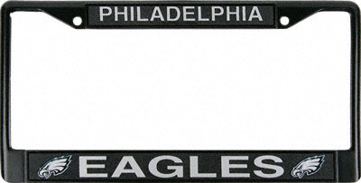 Philadelphia Eagles License Plate Frame Chrome Black