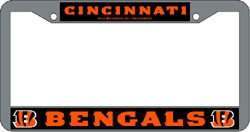 Cincinnati Bengals License Plate Frame Chrome