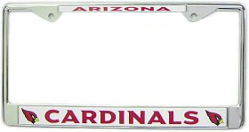 Arizona Cardinals License Plate Frame Chrome