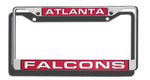 Atlanta Falcons License Plate Frame Laser Cut Chrome
