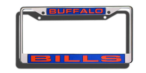 Buffalo Bills License Plate Frame Laser Cut Chrome