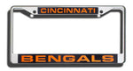 Cincinnati Bengals License Plate Frame Laser Cut Chrome