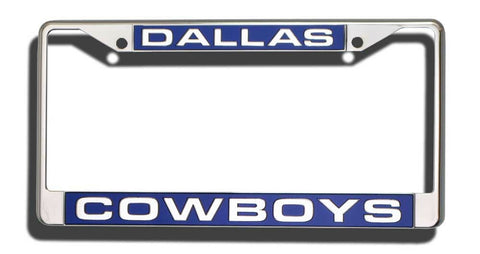 Dallas Cowboys License Plate Frame Laser Cut Chrome