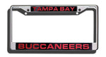 Tampa Bay Buccaneers License Plate Frame Laser Cut Chrome