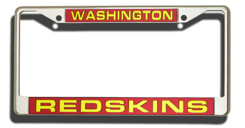 Washington Redskins License Plate Frame Laser Cut Chrome