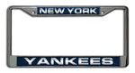 New York Yankees License Plate Frame Laser Cut Chrome