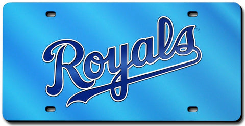 Kansas City Royals License Plate Laser Cut Light Blue