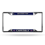 Washington Capitals License Plate Frame Chrome EZ View