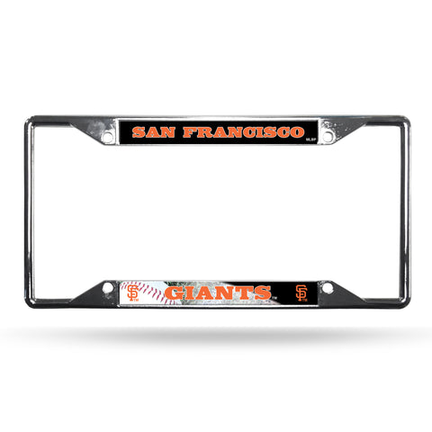 San Francisco Giants License Plate Frame Chrome EZ View