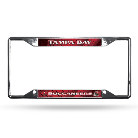 Tampa Bay Buccaneers License Plate Frame Chrome EZ View