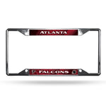 Atlanta Falcons License Plate Frame Chrome EZ View