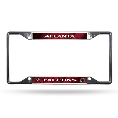 Atlanta Falcons License Plate Frame Chrome EZ View