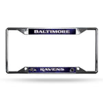 Baltimore Ravens License Plate Frame Chrome EZ View