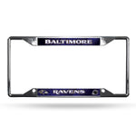 Baltimore Ravens License Plate Frame Chrome EZ View