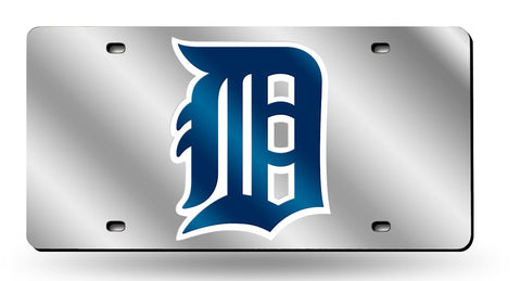 Detroit Tigers License Plate Laser Cut Silver