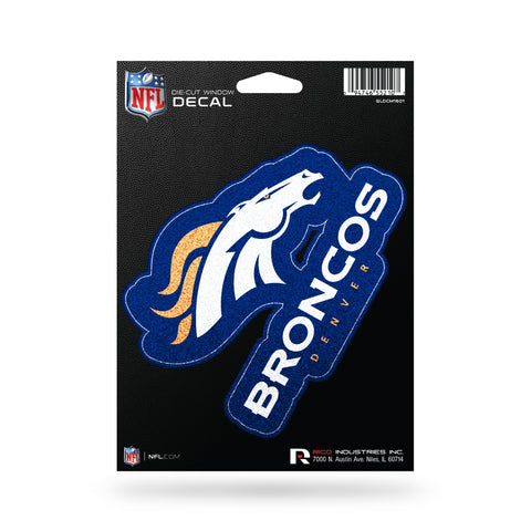 Denver Broncos Decal 5.5x5 Die Cut Bling