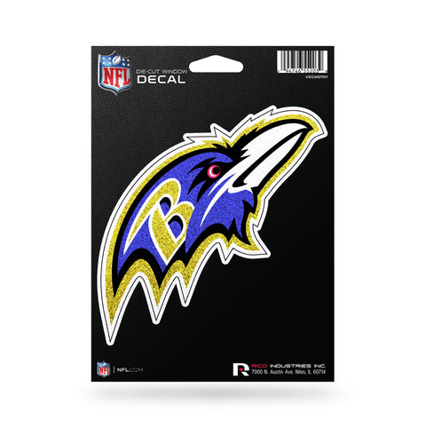 Baltimore Ravens Decal 5.5x5 Die Cut Bling