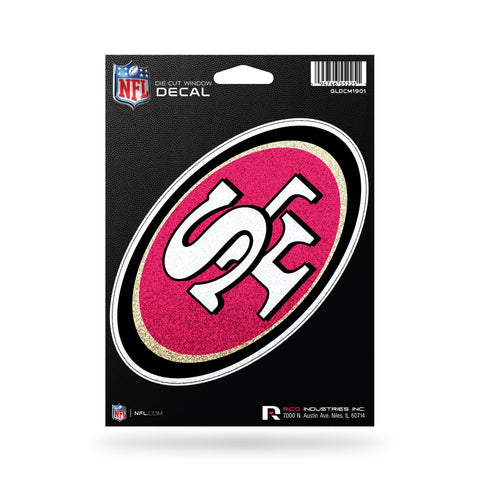 San Francisco 49ers Decal 5.5x5 Die Cut Bling