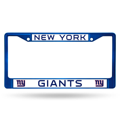 New York Giants License Plate Frame Metal Blue