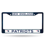 New England Patriots License Plate Frame Metal Navy