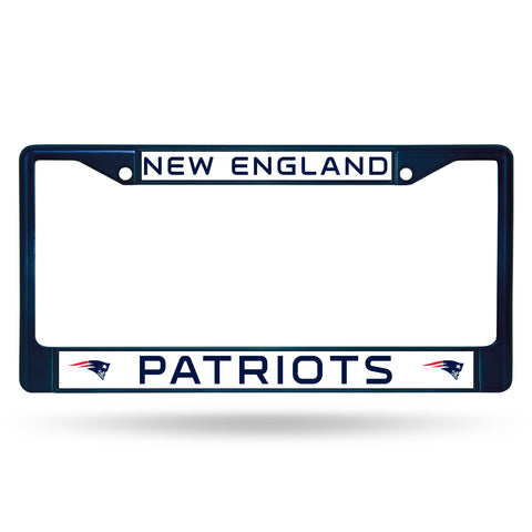 New England Patriots License Plate Frame Metal Navy