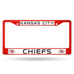 Kansas City Chiefs License Plate Frame Metal Red