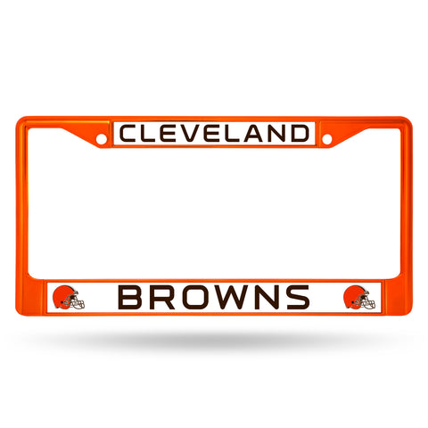 Cleveland Browns License Plate Frame Metal Orange