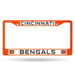 Cincinnati Bengals License Plate Frame Metal Orange