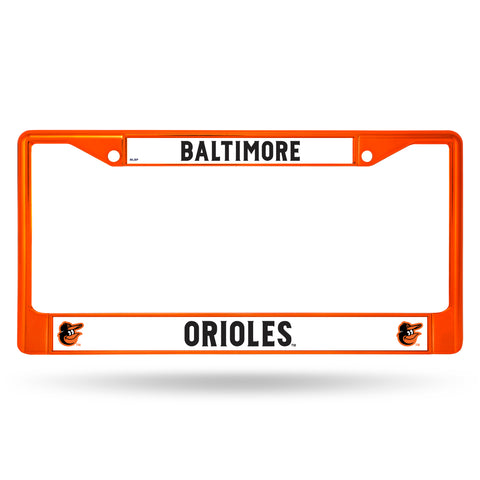 Baltimore Orioles License Plate Frame Metal Orange