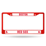 Boston Red Sox License Plate Frame Metal Red