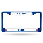 Chicago Cubs License Plate Frame Metal Blue