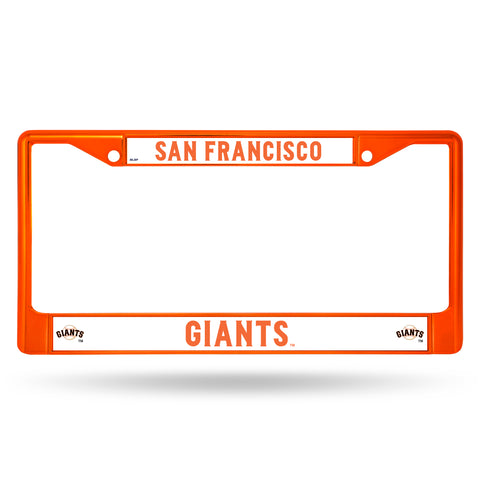 San Francisco Giants License Plate Frame Metal Orange