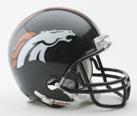 Denver Broncos Replica Mini Helmet w/ Z2B Face Mask