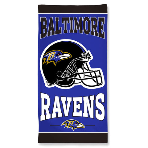 Baltimore Ravens Towel 30x60 Beach Style