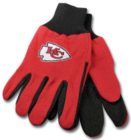 Kansas City Chiefs Two Tone Adult Size Gloves